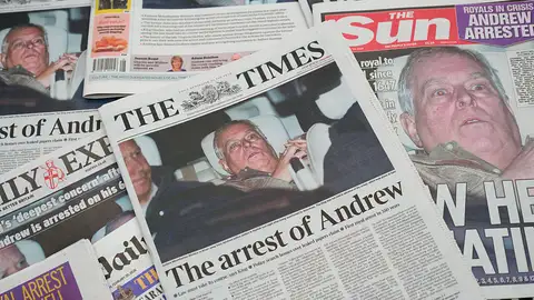 Portadas de los principales medios británicos que muestran al expríncipe Andrés tras ser puesto en libertad Portadas de los principales medios británicos que muestran al expríncipe Andrés tras ser puesto en libertad