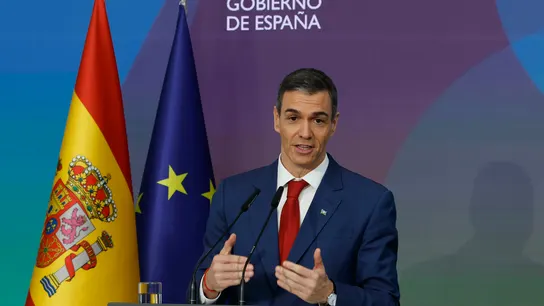 El presidente del Gobierno, Pedro Sánchez, durante el acto de homenaje al pueblo gitano El presidente del Gobierno, Pedro Sánchez, durante el acto de homenaje al pueblo gitano