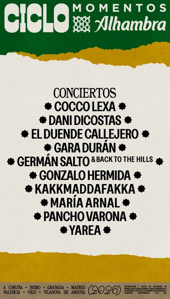 Cartel Momentos Alhambra 2026