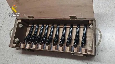 La Guardia Civil interviene 110 armas de fogueo sin numeración destinadas a un parque temático en Almería La Guardia Civil interviene 110 armas de fogueo sin numeración destinadas a un parque temático en Almería
