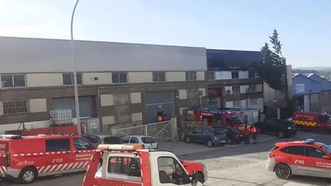 Lugar del accidente laboral en el polígono industrial de Berrioplano Lugar del accidente laboral en el polígono industrial de Berrioplano