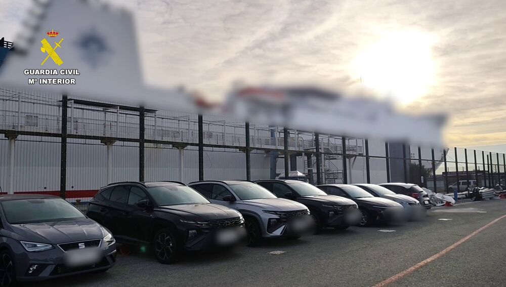 Los vehículos intervenidos en el Puerto de Alicante 