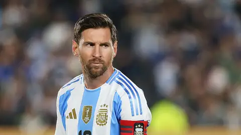 Leo Messi durante un partido con la selección argentina Leo Messi durante un partido con la selección argentina