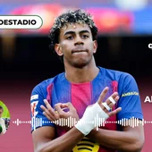 Lamine Yamal celebra uno de sus goles Lamine Yamal celebra uno de sus goles