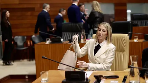 María Guardiola durante la sesión de investidura fallida María Guardiola durante la sesión de investidura fallida