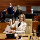 María Guardiola durante la sesión de investidura fallida