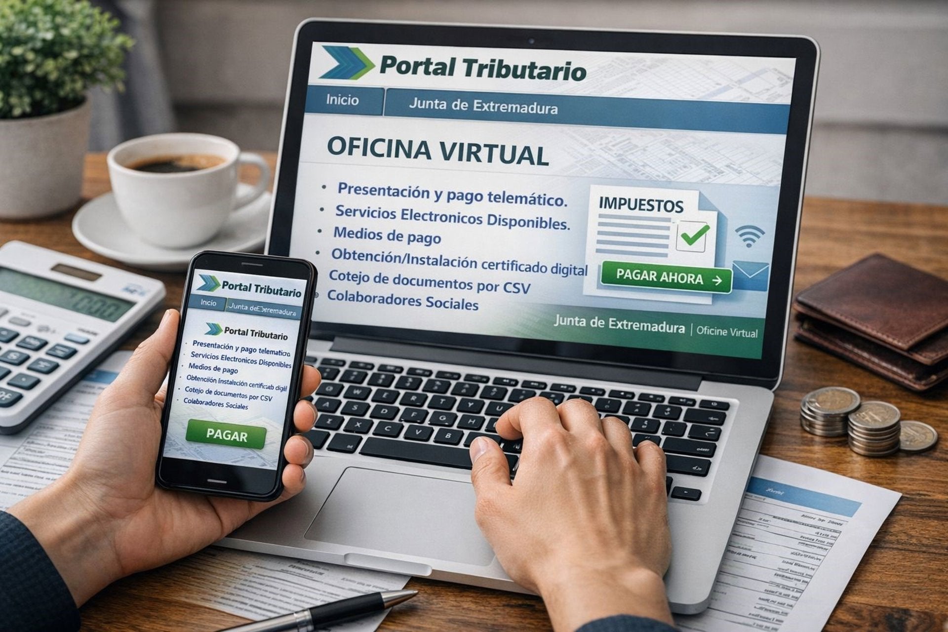 El 45% del pago de tributos cedidos ya se hace de forma telemática en Extremadura mediante la Oficina Virtual Tributaria El 45% del pago de tributos cedidos ya se hace de forma telemática en Extremadura mediante la Oficina Virtual Tributaria