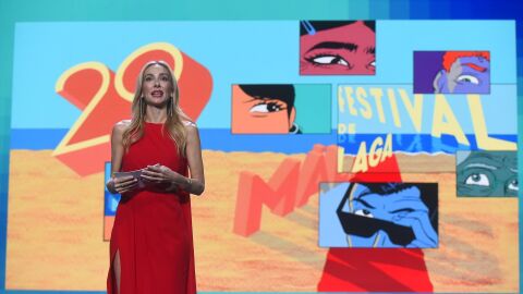 La actriz y presentadora de la gala de inauguraci&oacute;n del Festival de Cine de M&aacute;laga, Kira Mir&oacute;