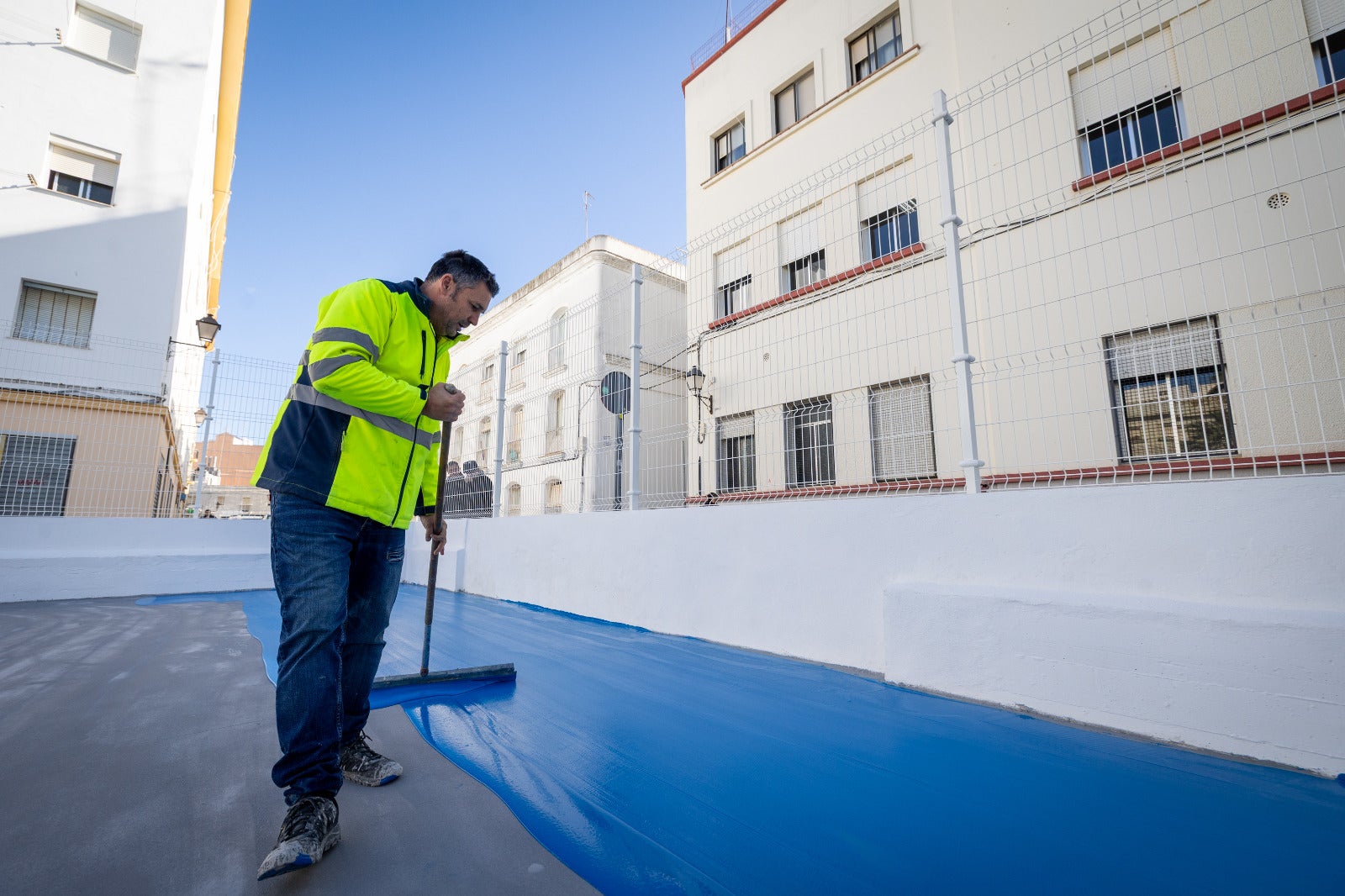 Las obras de reforma de la Plaza Manolo Santander alcanzan su fase final Las obras de reforma de la Plaza Manolo Santander alcanzan su fase final