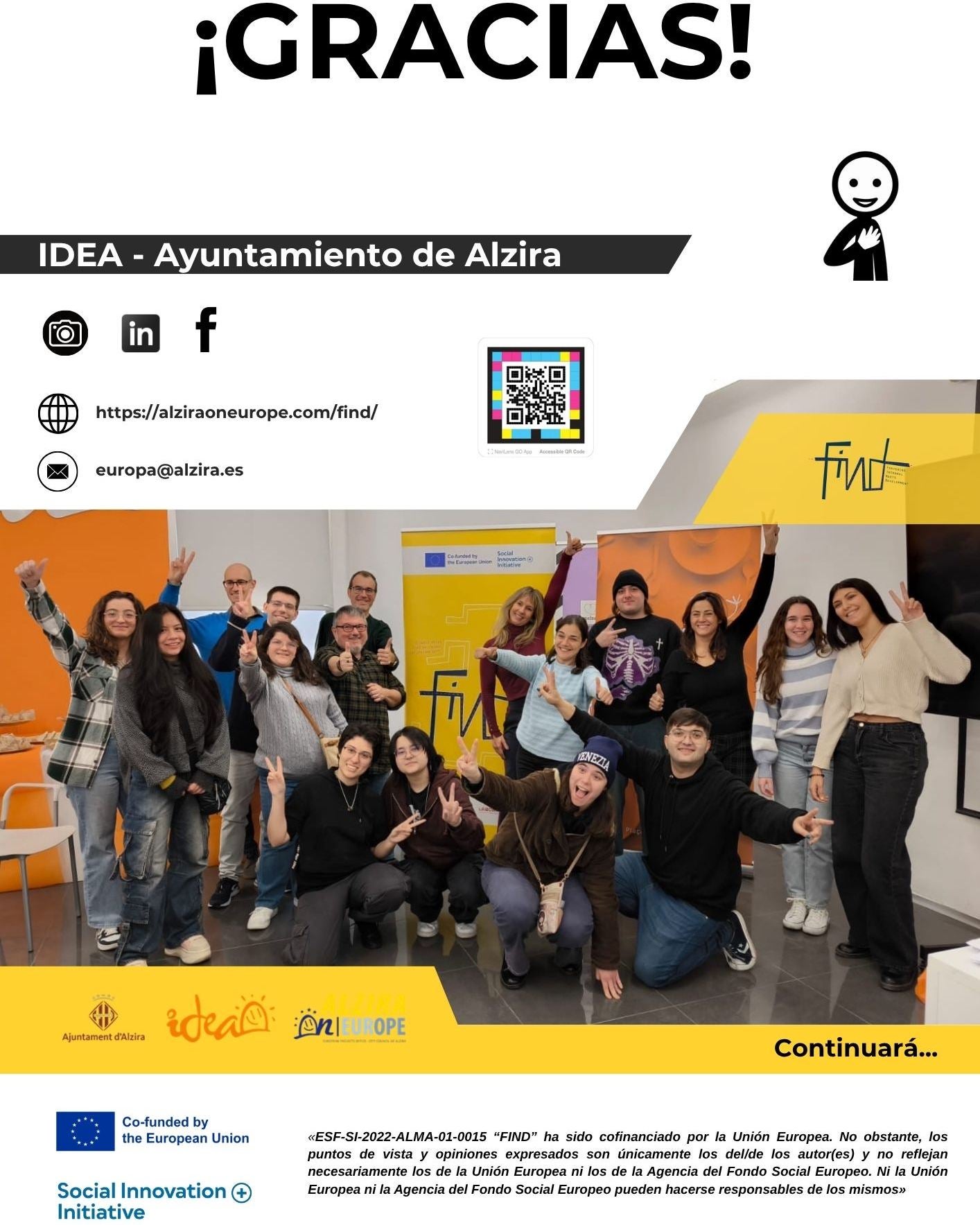 IDEA Alzira recibe el premio “Bon Govern” de la FVMP por su proyecto de innovación social FIND IDEA Alzira recibe el premio “Bon Govern” de la FVMP por su proyecto de innovación social FIND