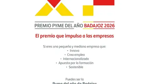El Banco Santander y la Cámara de Badajoz convocan el Premio Pyme del Año 2026 El Banco Santander y la Cámara de Badajoz convocan el Premio Pyme del Año 2026