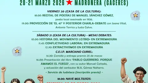 Paca Blanco, Pablo Guerrero y Remigio Cordero recibirán el Premio 25 de marzo 2026 en Madroñera el 21 de marzo Paca Blanco, Pablo Guerrero y Remigio Cordero recibirán el Premio 25 de marzo 2026 en Madroñera el 21 de marzo