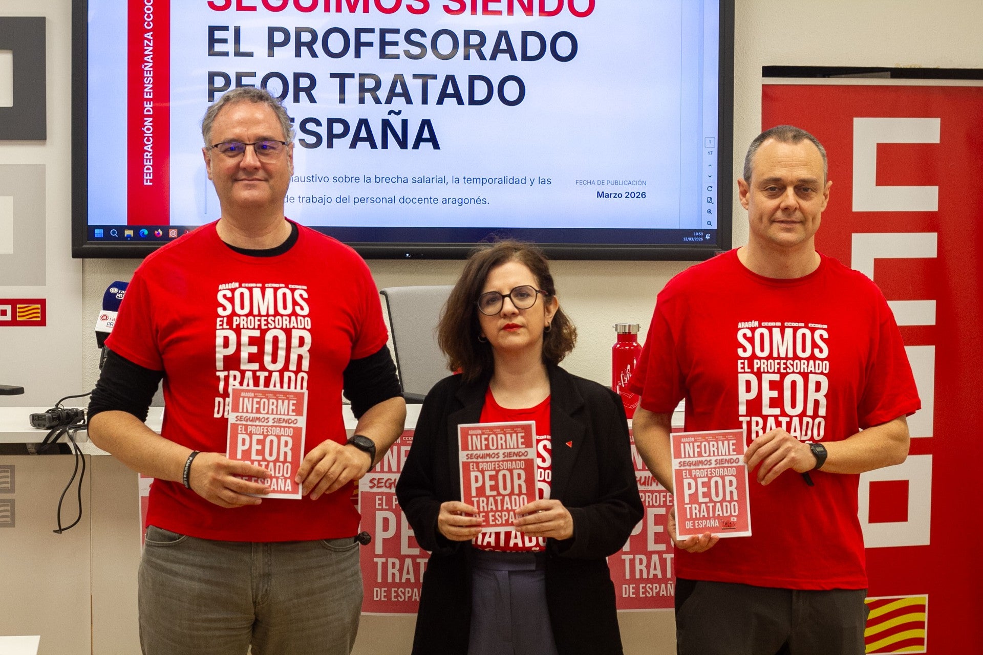 CC.OO. sitúa al profesorado aragonés como el peor pagado de España CC.OO. sitúa al profesorado aragonés como el peor pagado de España