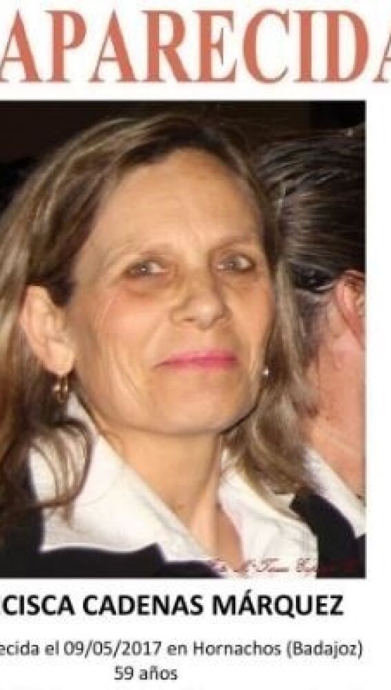 Imagen de archivo del cartel de la desaparición de Francisca Cadenas en 2017.