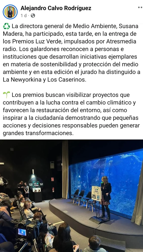 Alejandro Calvo, consejero de Medio Ambiente del Gobierno del Principado de Asturias Alejandro Calvo, consejero de Medio Ambiente del Gobierno del Principado de Asturias