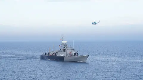 Imagen de archivo de un buque de la Armada de Irán. Imagen de archivo de un buque de la Armada de Irán.