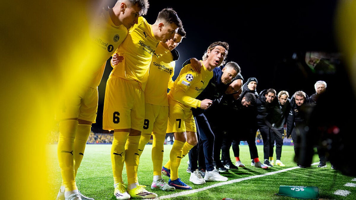 Jugadores del Bodø/Glimt durante un entrenamiento previo al partido