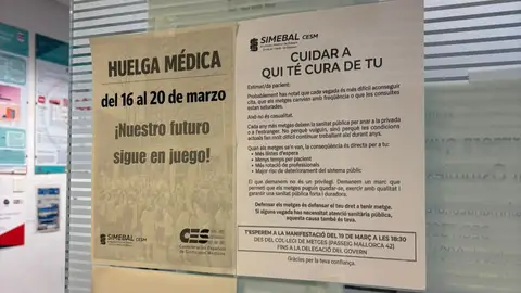 Cartel de la huelga de médicos, publicado por Simebal Cartel de la huelga de médicos, publicado por Simebal
