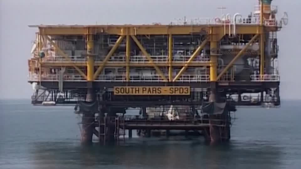 Imagen de archivo del campo de gas Pars de Irán Imagen de archivo del campo de gas Pars de Irán