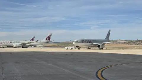 El aeropuerto de Teruel recibe 15 aviones de Oriente Medio AVIONES QATAR