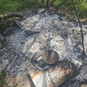 Una imagen de la colonia de Casines que ha sido arrasada por el fuego Una imagen de la colonia de Casines que ha sido arrasada por el fuego
