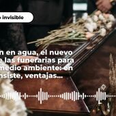 Un ataúd en un tanatorio