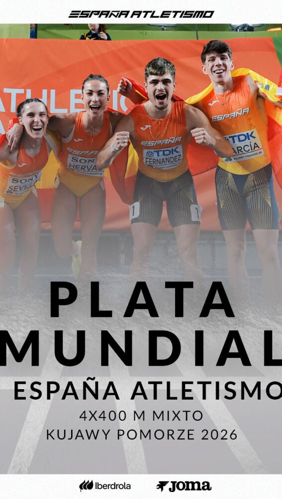 El cuarteto mixto celebra la medalla de plata mundial