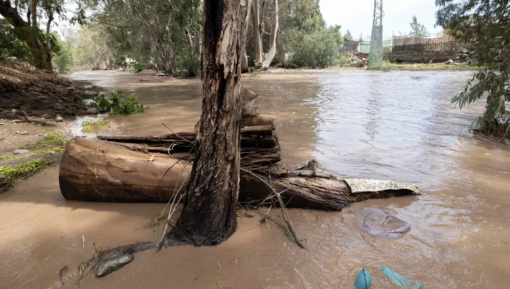 La borrasca Therese ha provocado el desbordamiento del barranco de Arguineguín, en el sur de Gran Canaria La borrasca Therese ha provocado el desbordamiento del barranco de Arguineguín, en el sur de Gran Canaria