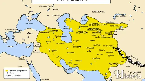Mapa del imperio de Tamerlan Mapa del imperio de Tamerlan