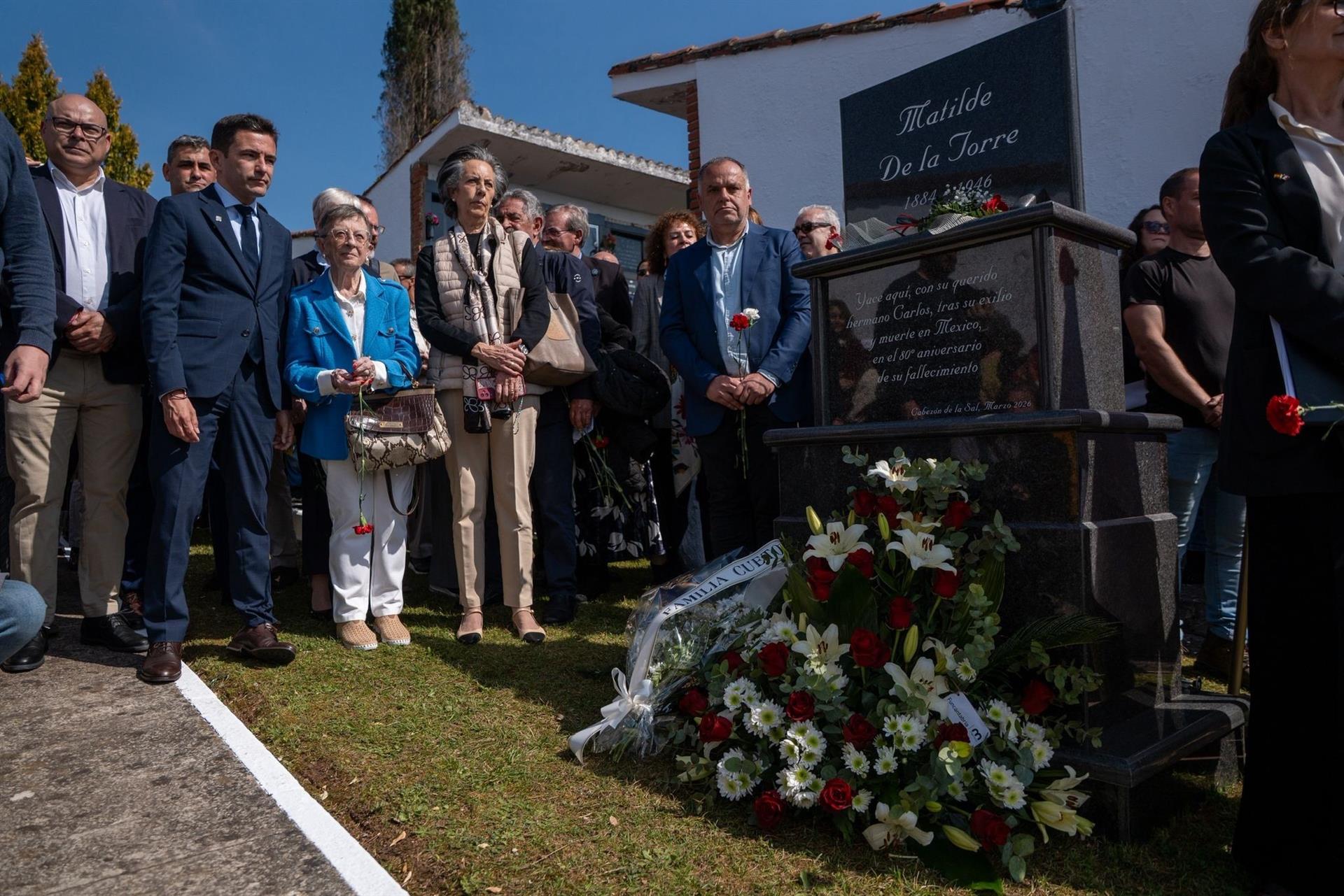 Cabezón de las Sal recibe los restos mortales de Matilde de la Torre en el 80 aniversario de su fallecimiento Cabezón de las Sal recibe los restos mortales de Matilde de la Torre en el 80 aniversario de su fallecimiento