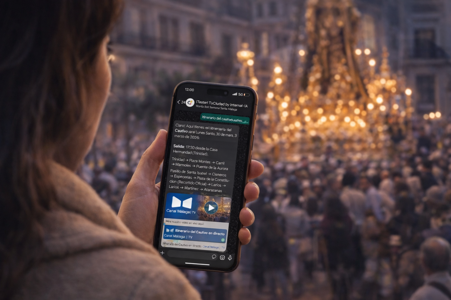 Internal-IA lanza por segundo año consecutivo su asistente conversacional para seguir la Semana Santa de Málaga en tiempo real por WhatsApp Internal-IA lanza por segundo año consecutivo su asistente conversacional para seguir la Semana Santa de Málaga en tiempo real por WhatsApp