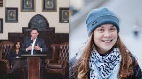 Peter Thiell y Greta Thumberg
