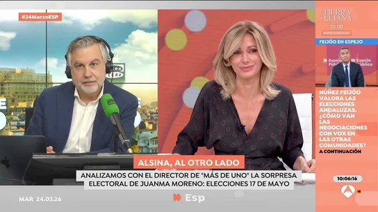 Alsina sobre un posible apoyo del PP a las medidas anticrisis del PSOE: "Juanma Moreno abrió la puerta a una posible abstención" Alsina sobre un posible apoyo del PP a las medidas anticrisis del PSOE: "Juanma Moreno abrió la puerta a una posible abstención"
