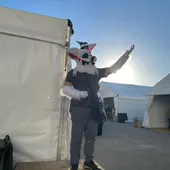 Una persona disfrazada en el Festival de Manga de Cádiz Una persona disfrazada en el Festival de Manga de Cádiz