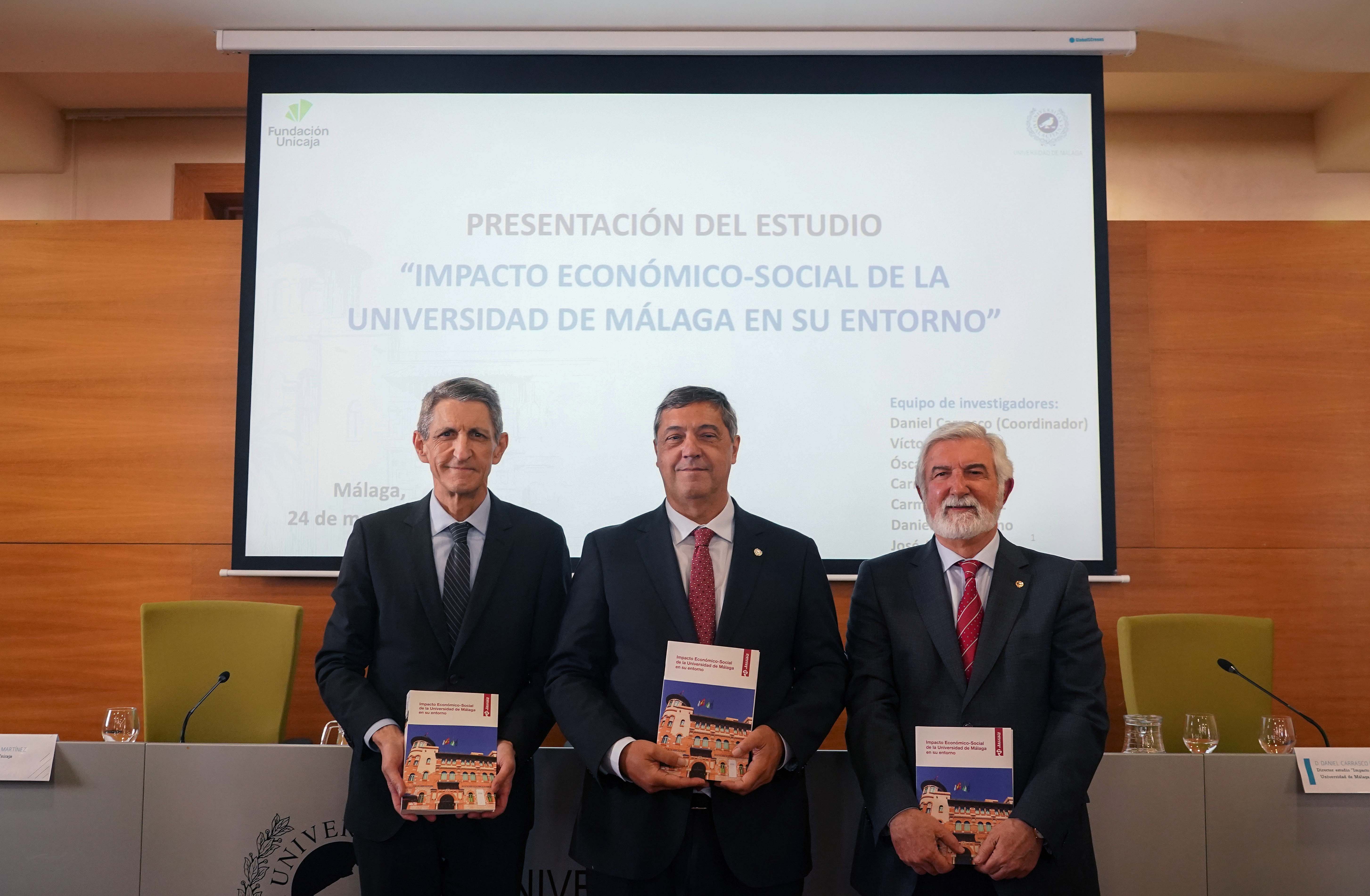 Fundación Unicaja y la Universidad de Málaga presentan los resultados de un estudio sobre el impacto de la UMA en su entorno Fundación Unicaja y la Universidad de Málaga presentan los resultados de un estudio sobre el impacto de la UMA en su entorno