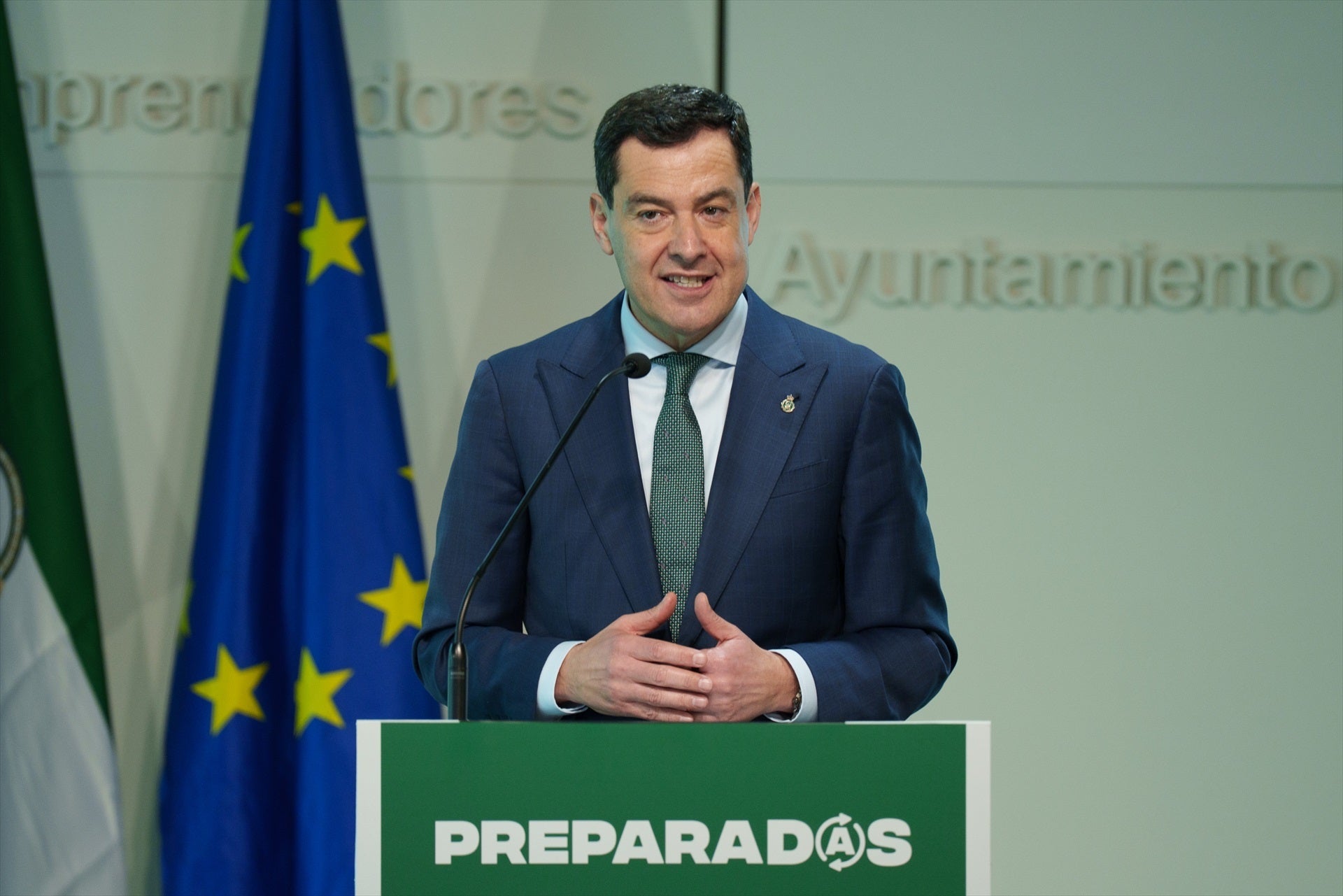 El presidente de la Junta de Andalucía, Juanma Moreno El presidente de la Junta de Andalucía, Juanma Moreno