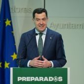 El presidente de la Junta de Andalucía, Juanma Moreno