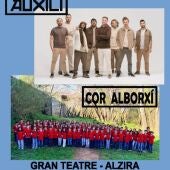 Auxili y 120 voces del Cor Alborxí se unen por la inclusión laboral en un concierto solidario en el Gran Teatre de Alzira