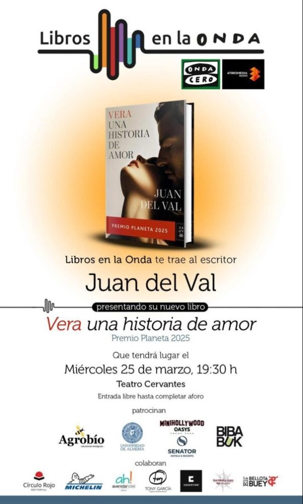 Juan del Val presenta 'Vera, una historia de amor', en el Teatro Cervantes de Almería Juan del Val presenta 'Vera, una historia de amor', en el Teatro Cervantes de Almería