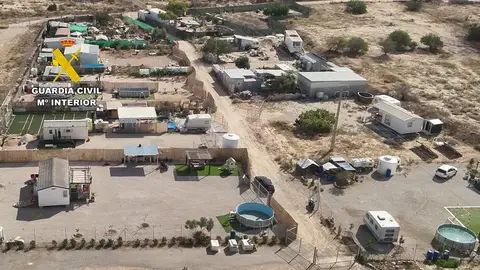 Vista aérea de la reparcelación ilegal efectuada en Mutxamel Vista aérea de la reparcelación ilegal efectuada en Mutxamel