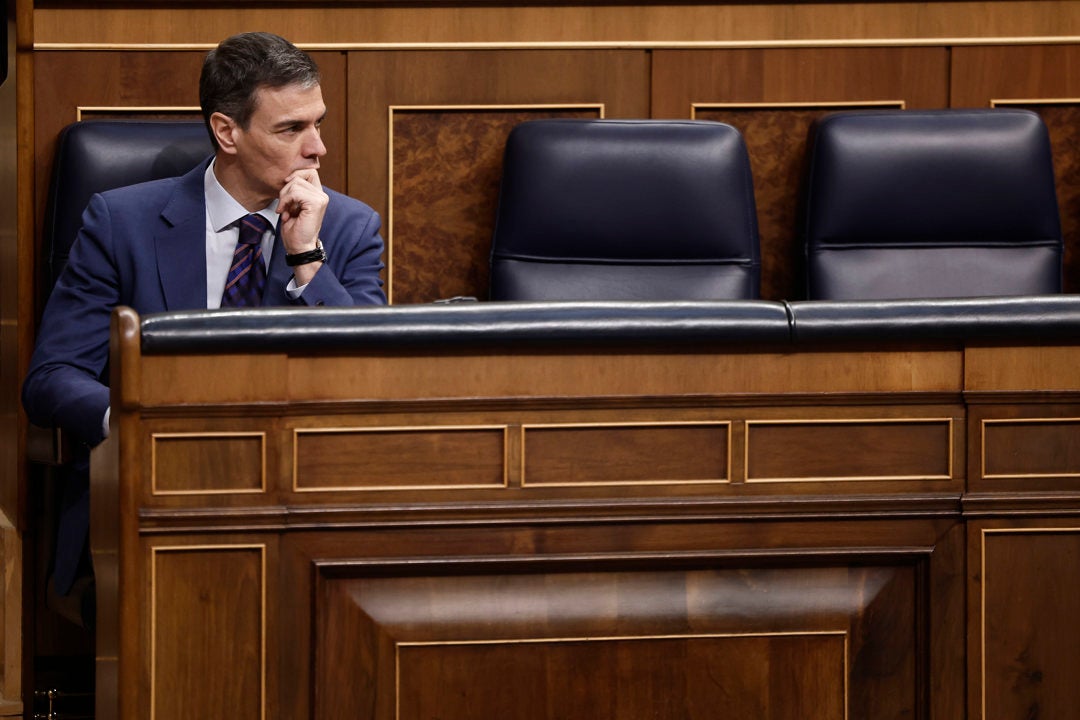 El presidente del Gobierno, Pedro Sánchez, en el Congreso El presidente del Gobierno, Pedro Sánchez, en el Congreso