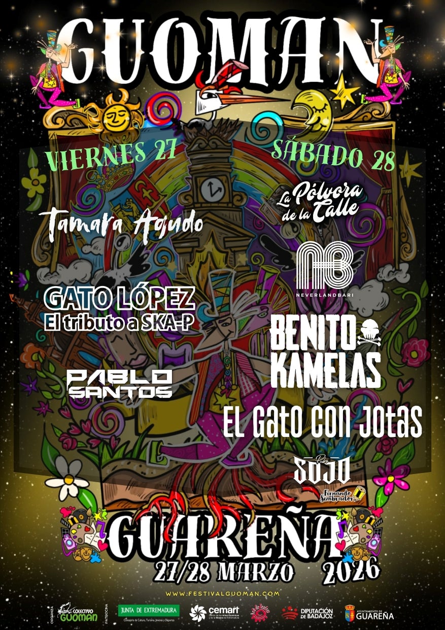 El Festival Guoman se celebra este fin de semana en Guareña con conciertos de Benito Kamelas o El Gato con Jotas El Festival Guoman se celebra este fin de semana en Guareña con conciertos de Benito Kamelas o El Gato con Jotas