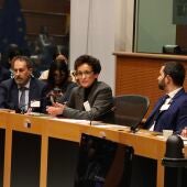 La alcaldesas de Onda, Carmina Ballester, en el Parlamento Europeo. 
