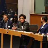 La alcaldesas de Onda, Carmina Ballester, en el Parlamento Europeo. La alcaldesas de Onda, Carmina Ballester, en el Parlamento Europeo.