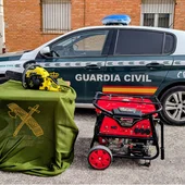 Herramientas hurtadas por el detenido y que después pudo recuperar la Guardia Civil Herramientas hurtadas por el detenido y que después pudo recuperar la Guardia Civil