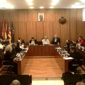 La Corporación municipal oriolana, esta mañana, reunida en el salón de plenos La Corporación municipal oriolana, esta mañana, reunida en el salón de plenos