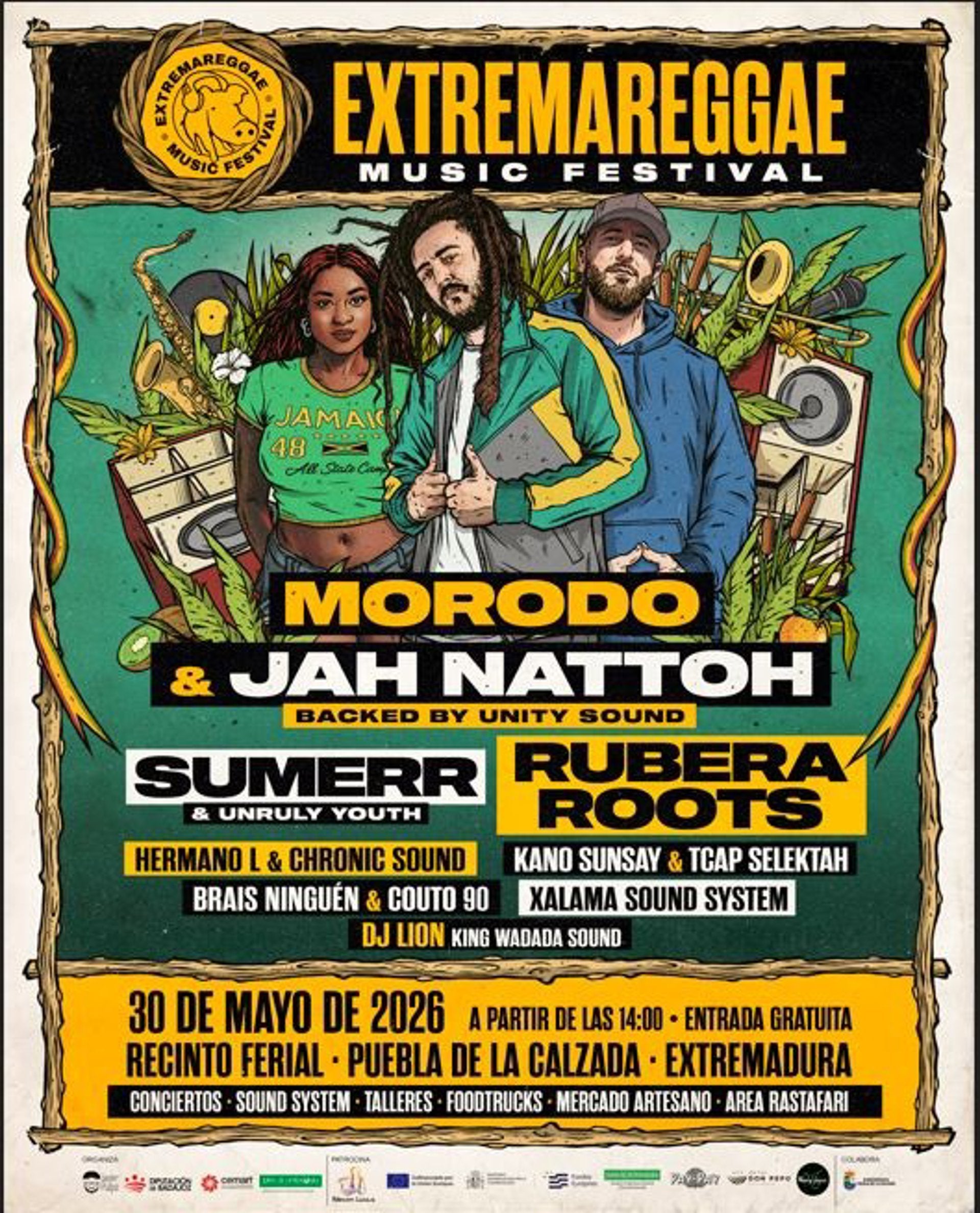 Extremareggae Music Festival ofrecerá el 30 de mayo en Puebla de la Calzada actuaciones de Morodo & Jah Nattoh o SumeRR Extremareggae Music Festival ofrecerá el 30 de mayo en Puebla de la Calzada actuaciones de Morodo & Jah Nattoh o SumeRR