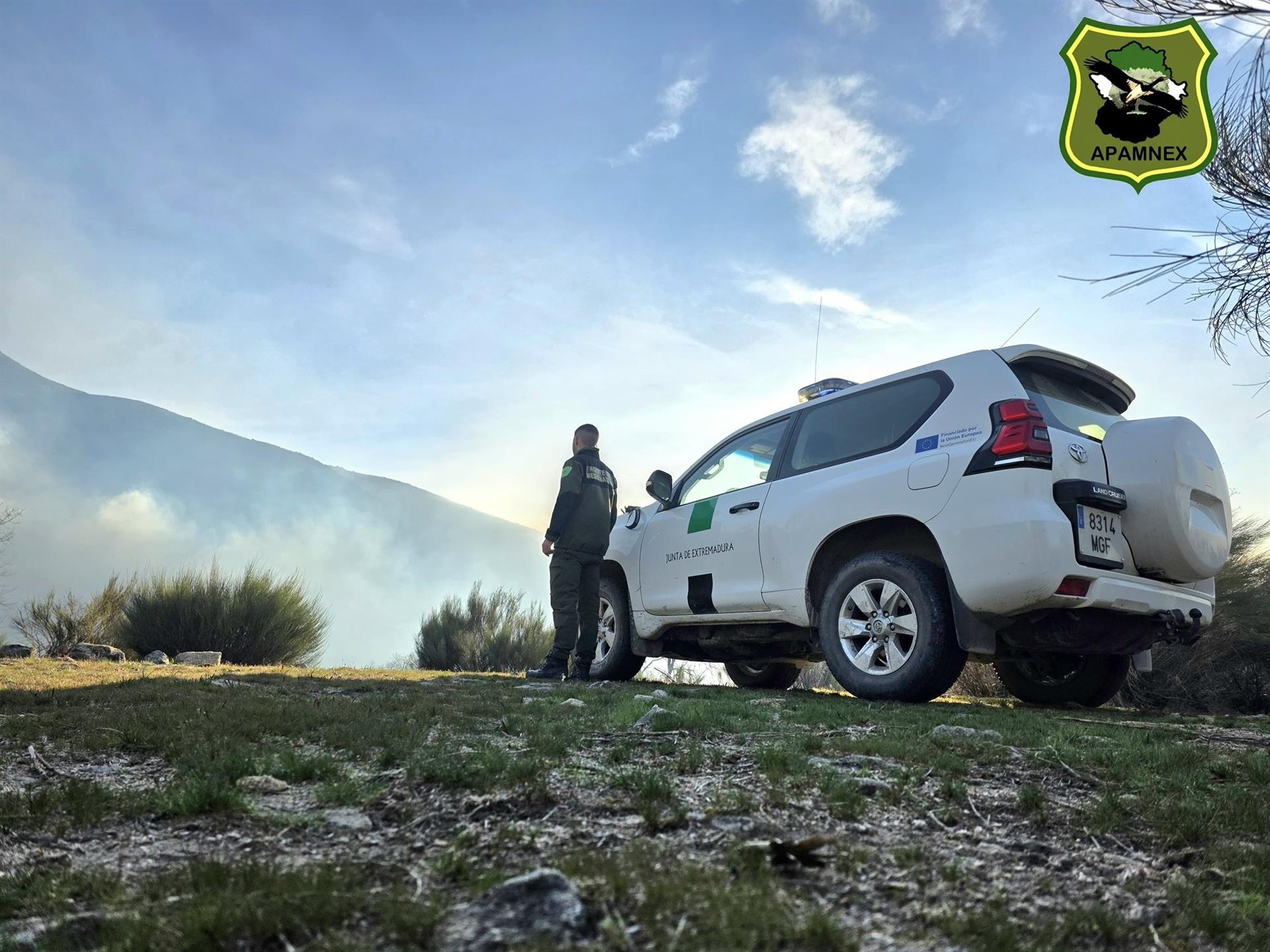 El incendio en Losar de la Vera continúa activo y ha afectado ya a 400 hectáreas, principalmente de matorral El incendio en Losar de la Vera continúa activo y ha afectado ya a 400 hectáreas, principalmente de matorral