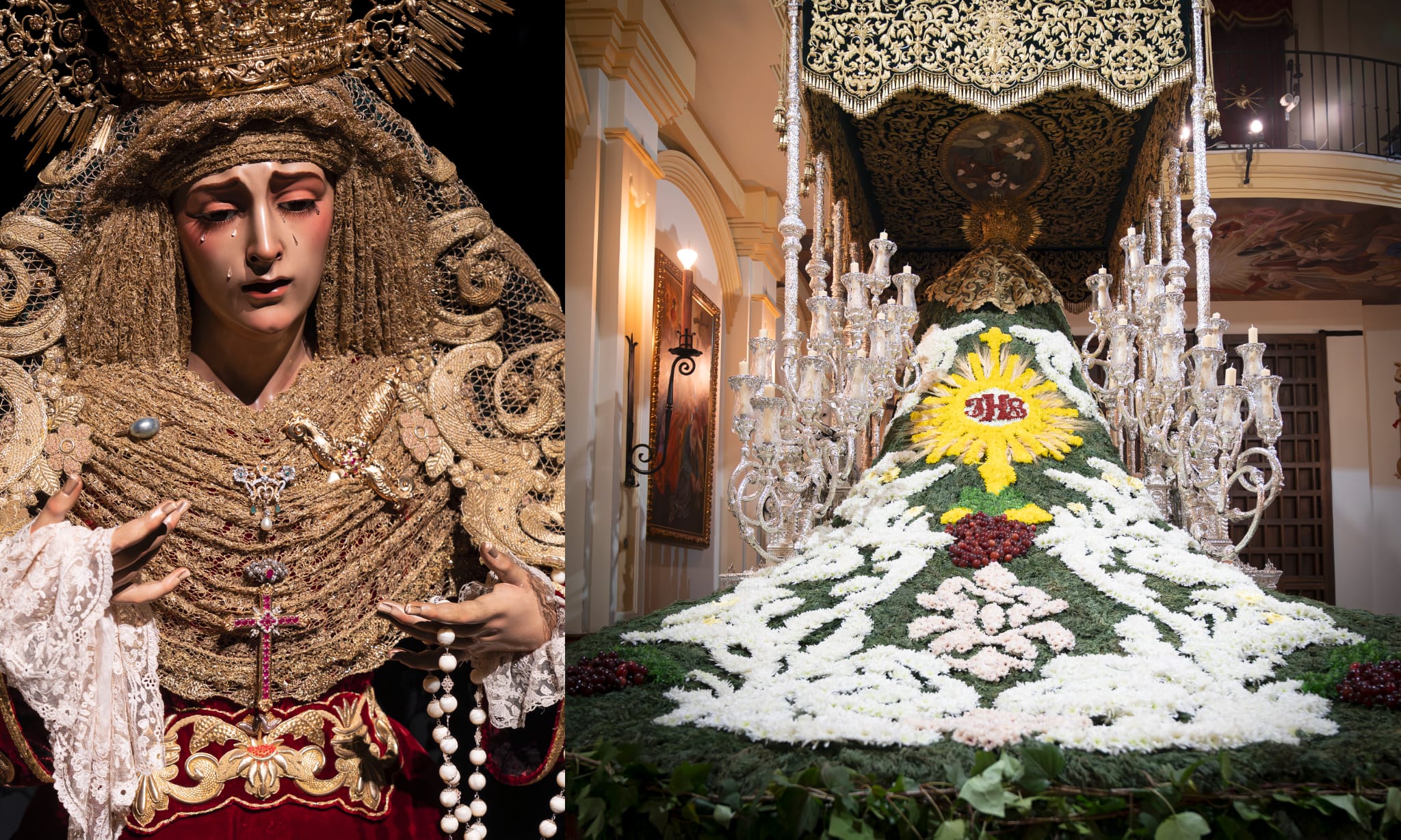 El manto de Las Penas homenajea a la Cofradía de Viñeros El manto de Las Penas homenajea a la Cofradía de Viñeros