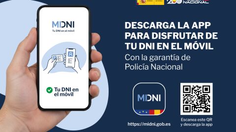 Para disponer del DNI digital es necesario descargar la app MiDNI